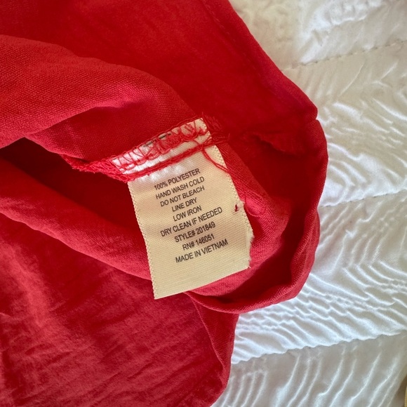 Red Tank Crop Top Adjustable Straps Party Beach Summer Size M NWT - Picture 5 of 6